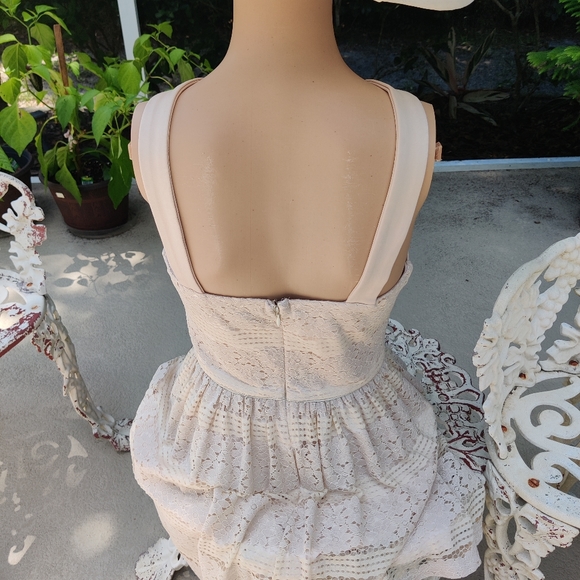 Embroidered floral lace fit and flare mini - Picture 6 of 16